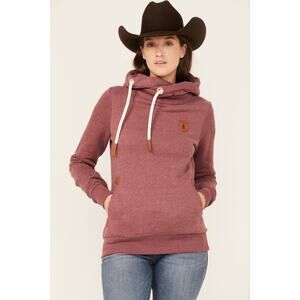 Wanakome Hoodie Womens Size Small Heather Merlot EUC